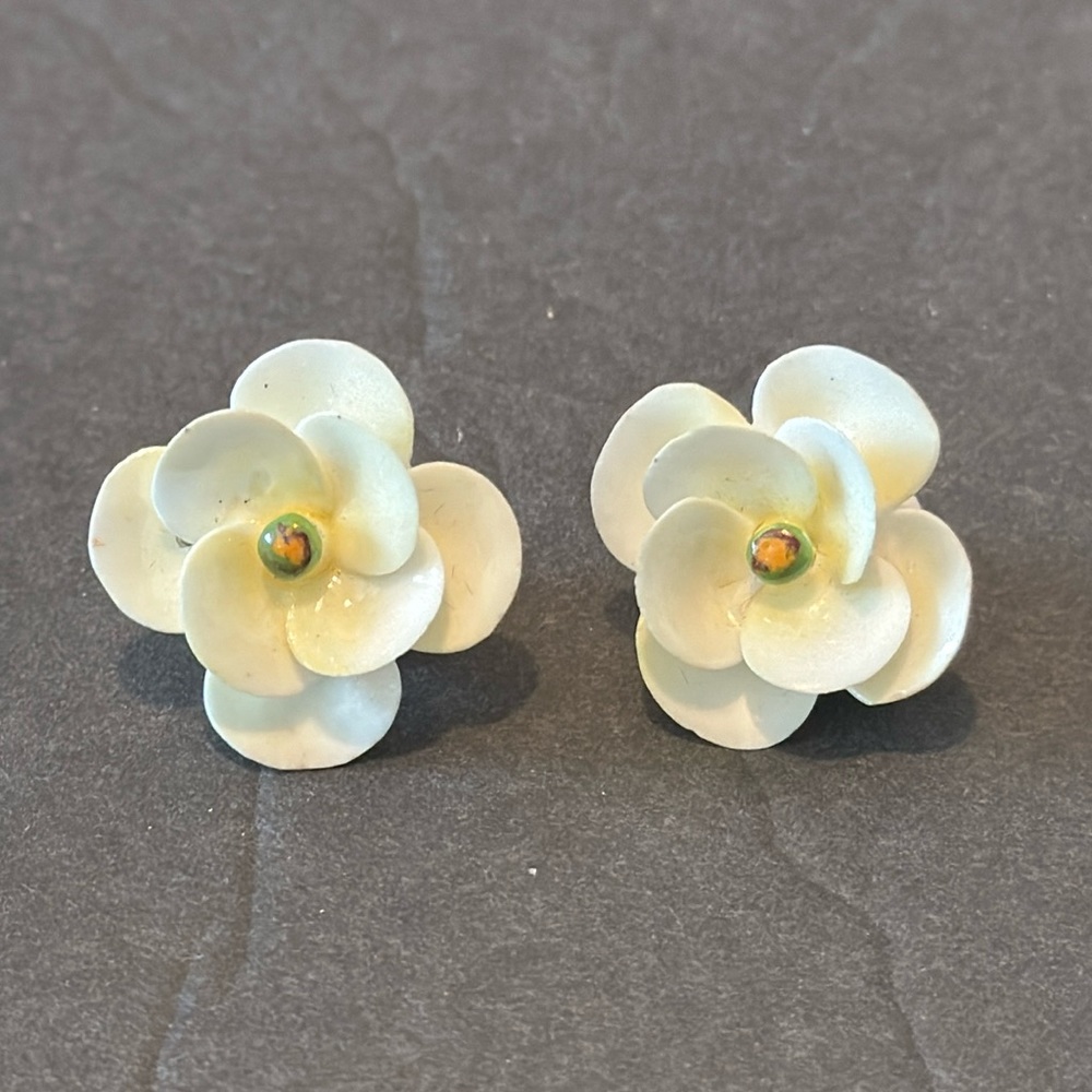 Cara China Flower Clip On Earrings England